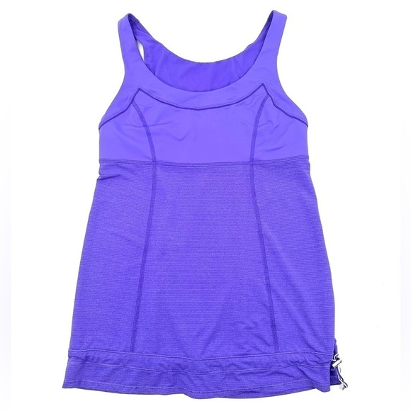 Lululemon Size 8 Run Ta Ta Topper Tank Top Power Purple Cinch Luxtreme - Picture 1 of 10